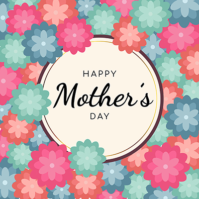 Template design with happy mother’s day banner