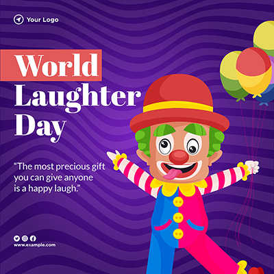 World laughter day with banner template