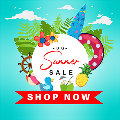 Banner template of big summer sale shop now
