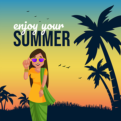 Banner template of enjoy your summer