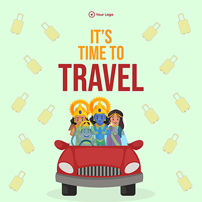 Banner template of its time to travel