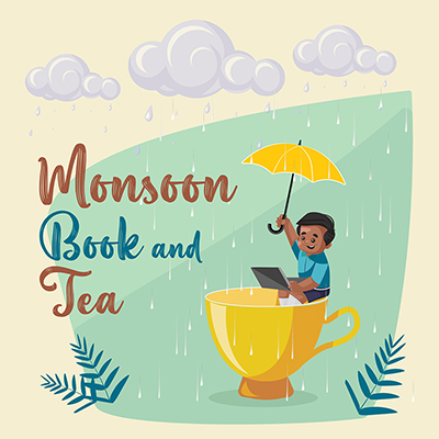 Banner template of monsoon book and tea