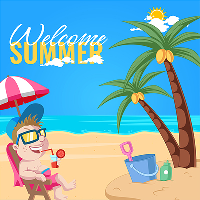 Banner template of welcome summer