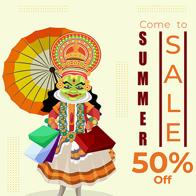 Come to summer sale banner template