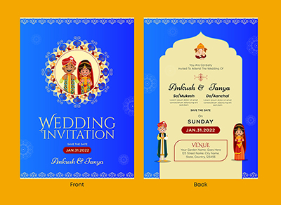 Design template for wedding card invitation