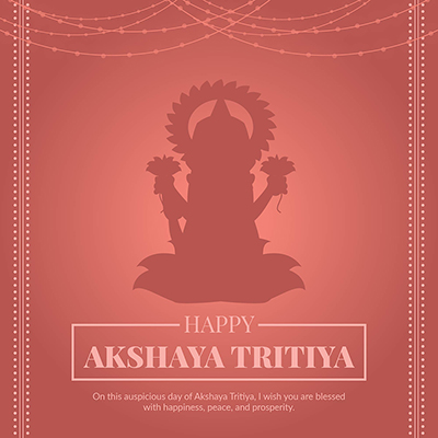 Happy akshaya tritiya festival on template design