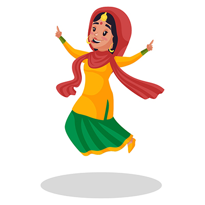Indian woman is dancing