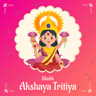 Shubh akshaya tritiya on template banner design
