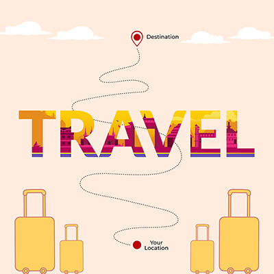 Social media template for travel