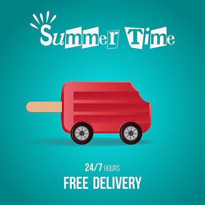 Summer time flat template design