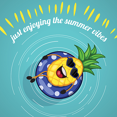 Template banner of just enjoying the summer vibes
