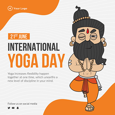 Banner for the international yoga day template