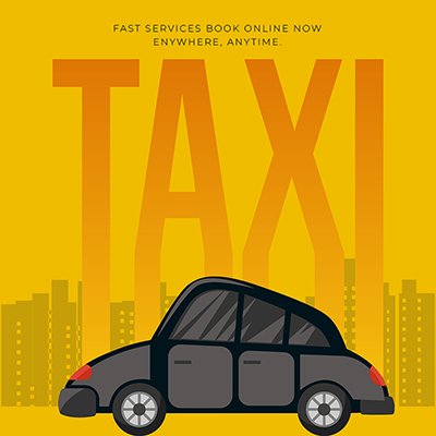 Banner template of book online taxi service