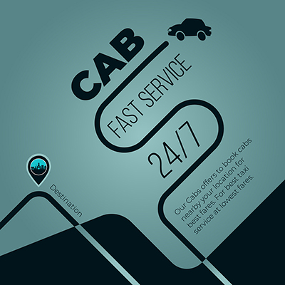 Banner template of cab fast service