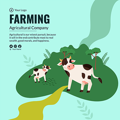 Banner template of farming
