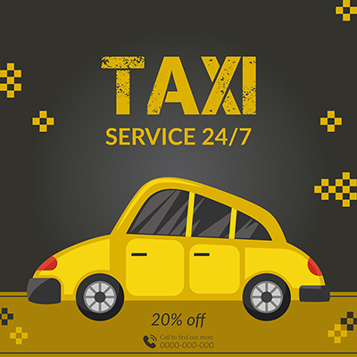Banner template of taxi service
