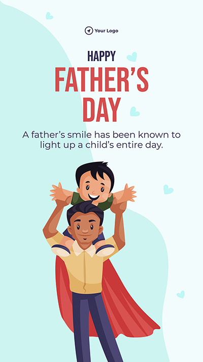 Happy father’s day on portrait template