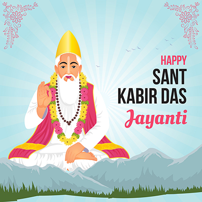 Happy saint kabir das jayanti banner template