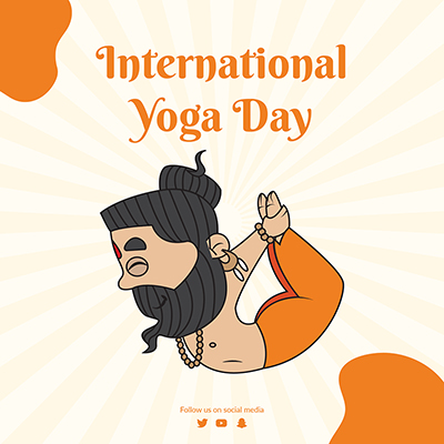 International yoga day with template banner