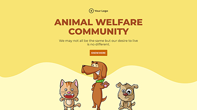 Landscape template of animal welfare community banner