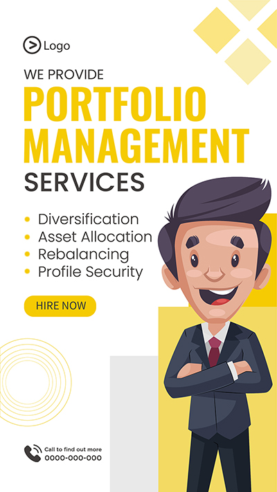 Portfolio management services portrait template