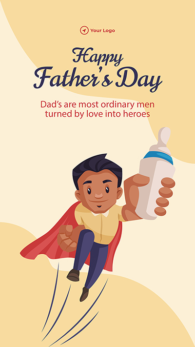 Portrait template for a happy father’s day