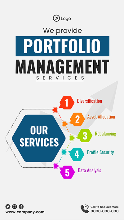 Portrait template of portfolio management services