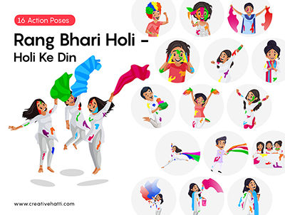 Rang Bhari Holi- Holi Ke Din Vector Bundle