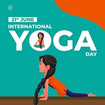 Template banner for an international yoga day