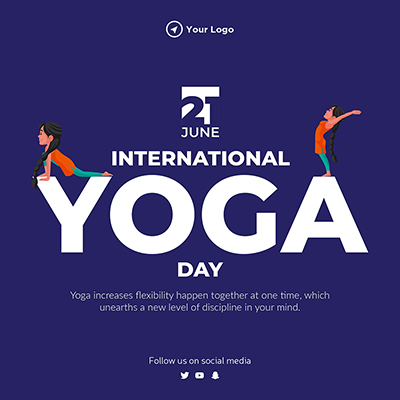 Template banner for the international yoga day