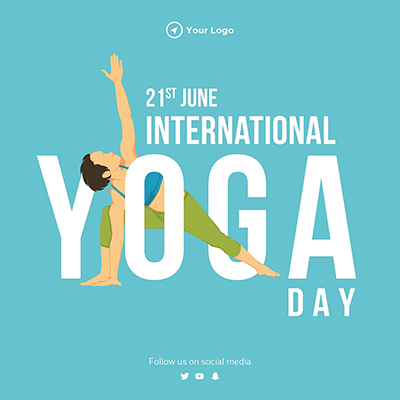 Template banner of the international yoga day