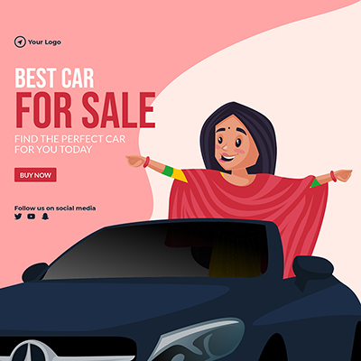 Banner template for best car for sale