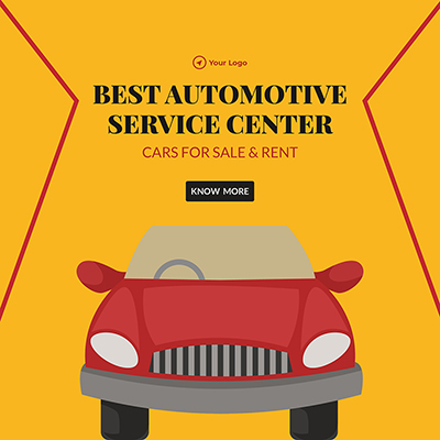 Banner template of best automotive service center