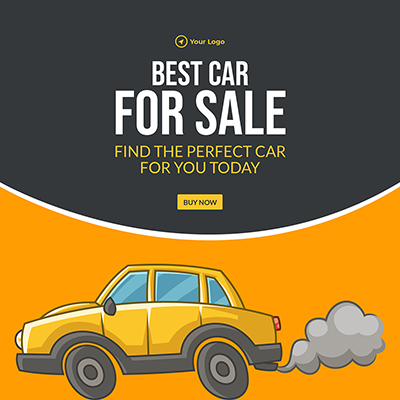 Banner template of best car for sale find the perfect car