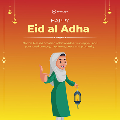 Banner template of eid al adha mubarak