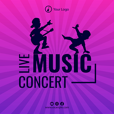 Banner template of live music concert