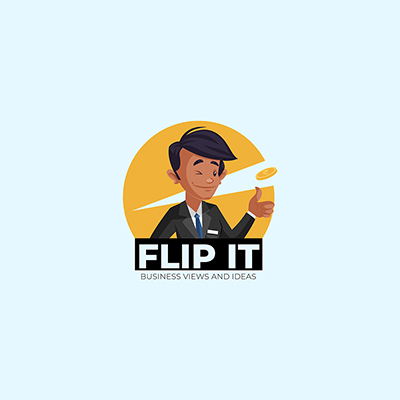 Flip it vector mascot logo template