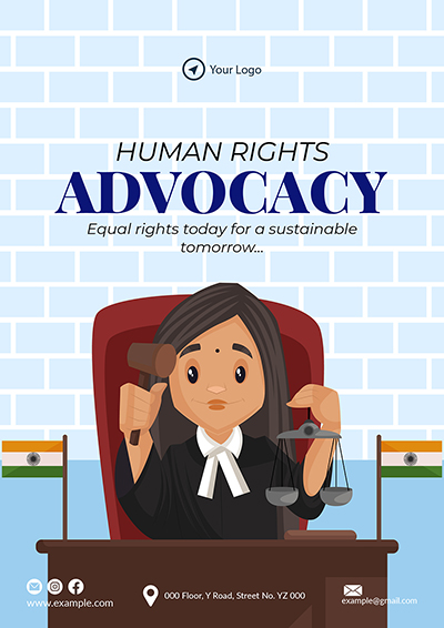 Flyer template for the human rights advocacy