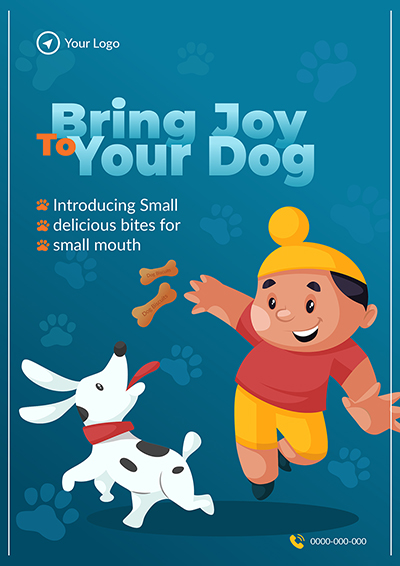 Flyer template of bring joy to your dog