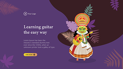 Landscape template of learning guitar the easy way
