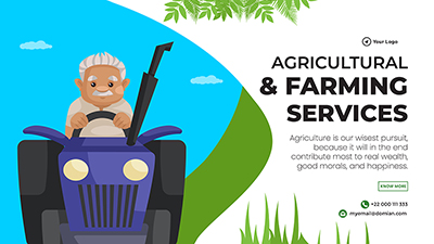 Landscape template of the agricultural and farming services