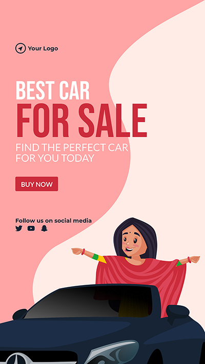 Portrait template for best car for sale