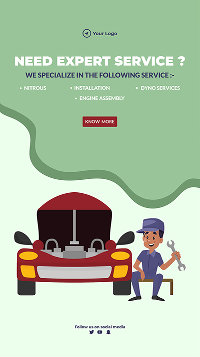 Portrait template for need expert service