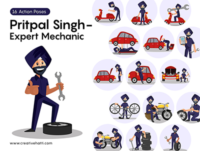 Pritpal Singh- Expert Mechanic Vector Bundle