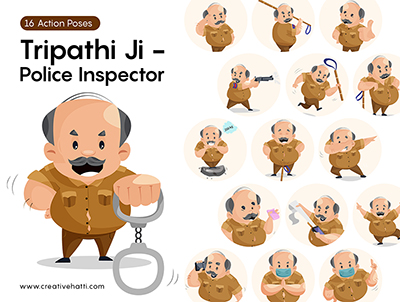 Tripathi Ji- Police inspector Vector Bundle