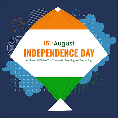 Banner of the independence day flat template
