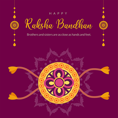 Banner template for a happy raksha bandhan event design
