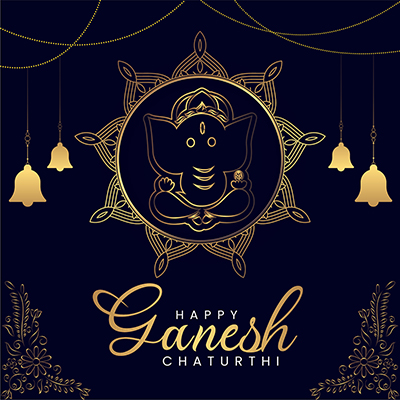 Banner template for the happy ganesh chaturthi festival