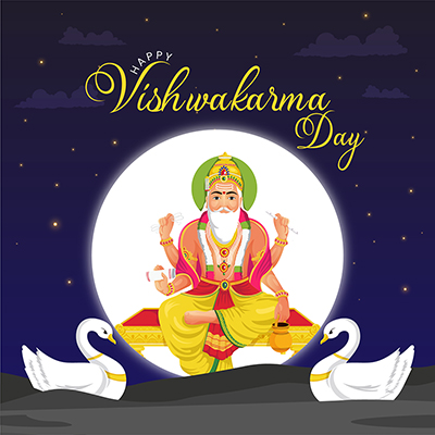 Banner template for the happy vishwakarma day