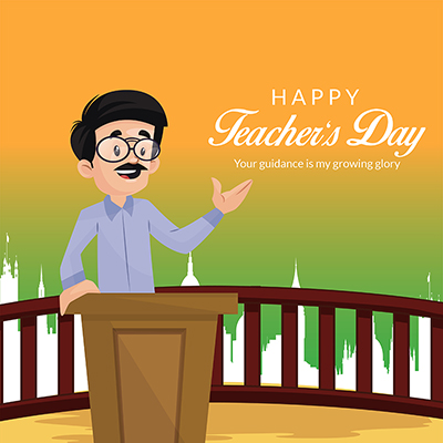 Banner template happy teachers day event